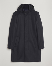 Tiger Of Sweden Aleric Wool/cashmere Hooded Coat Light Ink