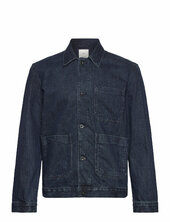 Pocketed Denim Jacket Farkkutakki Denimtakki Navy Mango