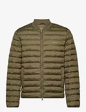 Light Padded Bomber Jacket Vuorillinen Takki Topattu Takki Khaki Green Gant