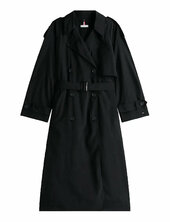 Lw Nylon Over D Trench Trenssi Takki Black Tommy Hilfiger