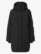 Slfsofie-rigga Redown Jacket Noos Topattu Pitkä Takki Black Selected