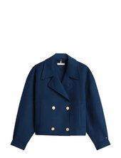 Df Wool Gold Button Peacoat Villakangastakki Pitkä Takki Navy Tommy Hilfiger