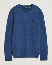 Polo Ralph Lauren Wool/cashmere Cable Crew Neck Rustic Navy Heather