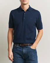Gant Extrafine Merino Polo Marine