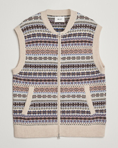 Nn07 Robbie Fairisle Full Zip Vest Multi