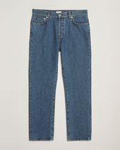Filippa K Tapered Cropped Jeans Washed Mid Blue