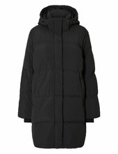 Slfsofie-rigga Redown Jacket Noos Topattu Pitkä Takki Black Selected