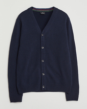 Ps Paul Smith Merino Knitted Cardigan Blue