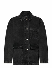 Maridenim Poweri Unikko Farkkutakki Denimtakki Black Marimekko