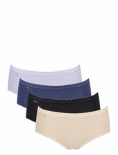 Sloggi Basic+ Midi C4p Hipsterit Alushousut Alusvaatteet Multi/patterned Sloggi