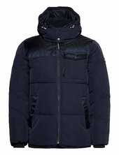 Hooded Puffer Jacket Vuorillinen Takki Topattu Takki Navy Scotch & Soda