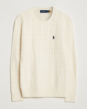 Polo Ralph Lauren Wool/cashmere Cable Crew Neck Andover Cream