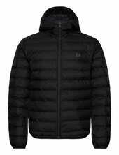 Hooded Insulated Jacket Vuorillinen Takki Topattu Takki Black Fred Perry