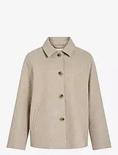 Viclaudia L/s Jacket - Noos Villakangastakki Cream Vila