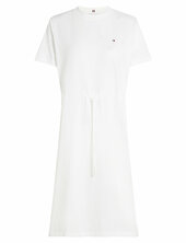 Hilfiger Tee Dress Polvipituinen Mekko White Tommy Hilfiger