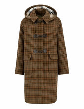 Barbour Melody Check Wool Duffle Coat Villakangastakki Pitkä Takki Brown Barbour