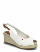 Flag Mid Wedge Espad Slingback Korolliset Sandaalit Espadrillot White Tommy Hilfiger