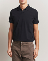 Filippa K Soft Lycra Polo Tee Black