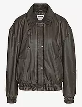 Nmdorothy Pu L/s Washed Bomber Jacket Bombertakki Green Noisy May