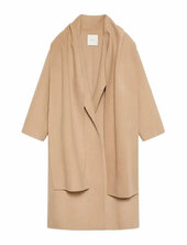 Dbl Face Wool Scarf Coat Villakangastakki Pitkä Takki Beige Calvin Klein