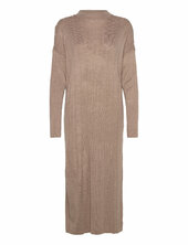Onltess Ls Highneck Midi Dress Knt Polvipituinen Mekko Beige Only