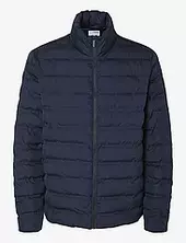 Slhbarry Quilted Jacket Noos Vuorillinen Takki Topattu Takki Navy Selected