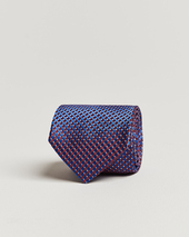 Eton Silk Geometric Weave Tie Blue/red