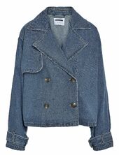 Nmarizona Short Trenchcoat Farkkutakki Denimtakki Blue Noisy May