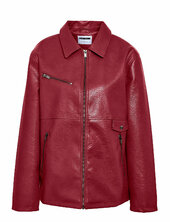 Nmgwen Pu Jacket Nahkatakki Red Noisy May