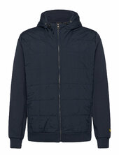 Hybrid Quilted Zip Through Hoodie Tikkitakki Navy Lyle & Scott