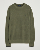 Fred Perry Waffle Stitch Jumper Laurel Green