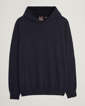 Oscar Jacobson Pascal Wool/cashmere Hoodie Navy