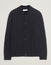 Samsøe Samsøe Richard Merino Knitted Cardigan Salute Navy