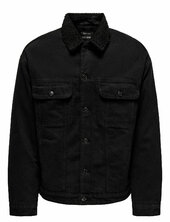 Onswilson Sherpa Blk 0971 Dnm Jacket Farkkutakki Denimtakki Black Only & Sons