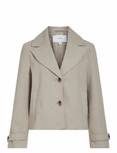 Visolo L/s Short Jacket/tes Villakangastakki Beige Vila