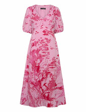 Isla Odette Twist Neck Tea Drs Polvipituinen Mekko Pink French Connection
