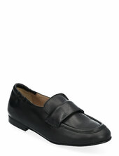 Biaamalie Padded Loafer Smooth Leather Loaferit Matalat Kengät Black Bianco