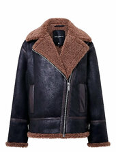 Suedette Zip Up Jacket Vuorillinen Takki Topattu Takki Black French Connection