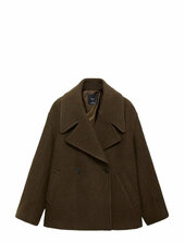 Over D Wool Coat With Maxi Lapels Villakangastakki Pitkä Takki Brown Mango