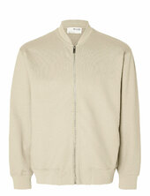 Slhmack Sweat Bomber Ls Noos Bombertakki Takki Beige Selected