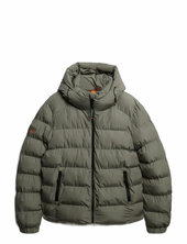 Hooded Sports Puffer Jacket Vuorillinen Takki Topattu Takki Grey Superdry
