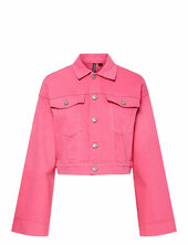 Pcsvala Denim Jacket Farkkutakki Denimtakki Pink Pieces