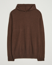 Oscar Jacobson Pascal Wool/cashmere Hoodie Brown