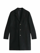Dc Wool Mix Coat Villakangastakki Pitkä Takki Black Tommy Hilfiger