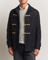 Gloverall Shawl Collar Duffle Jacket Black
