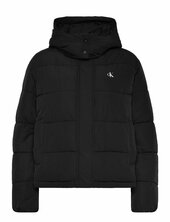 Matte Monologo Mw Short Puffer Vuorillinen Takki Topattu Takki Black Calvin Klein Jeans