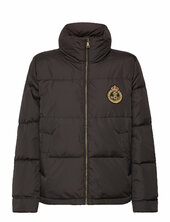 Crest-patch Funnelneck Down Coat Vuorillinen Takki Topattu Takki Black Lauren Ralph Lauren