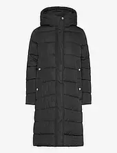 B.intl Longline Barron Puffer Topattu Pitkä Takki Black Barbour