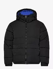 Essentiel Puff Printed Downjkt Vuorillinen Takki Topattu Takki Black Sixth June