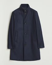 J.lindeberg Jesse Stand Up Wool Melton Coat Navy
